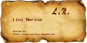 Lini Nerina névjegykártya